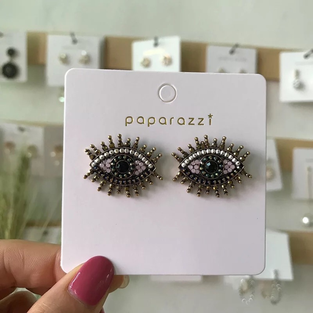 Evil eyes earrings.